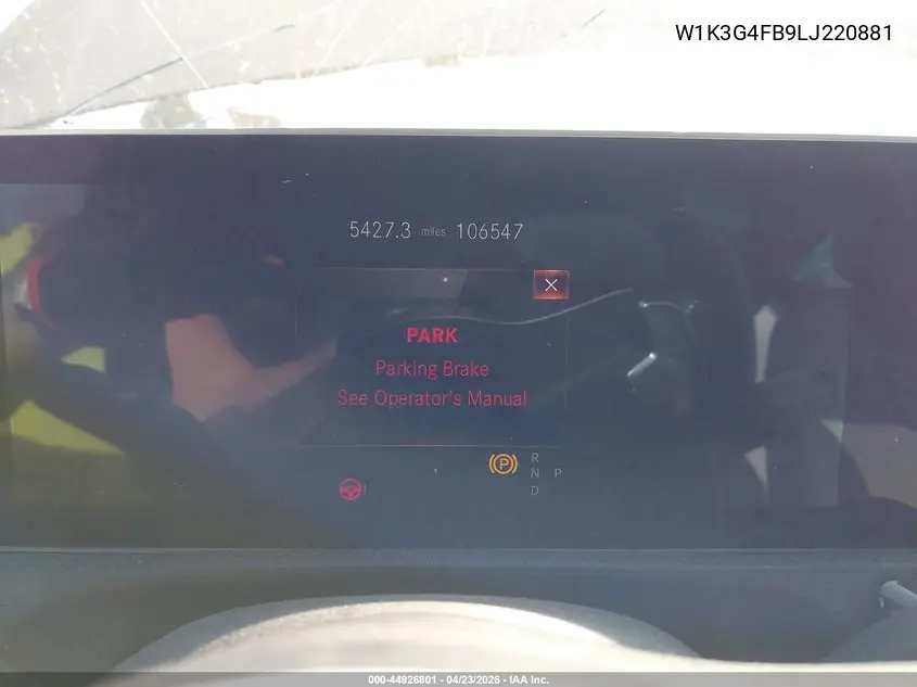 2020 Mercedes-Benz A 220 4Matic VIN: W1K3G4FB9LJ220881 Lot: 44926801