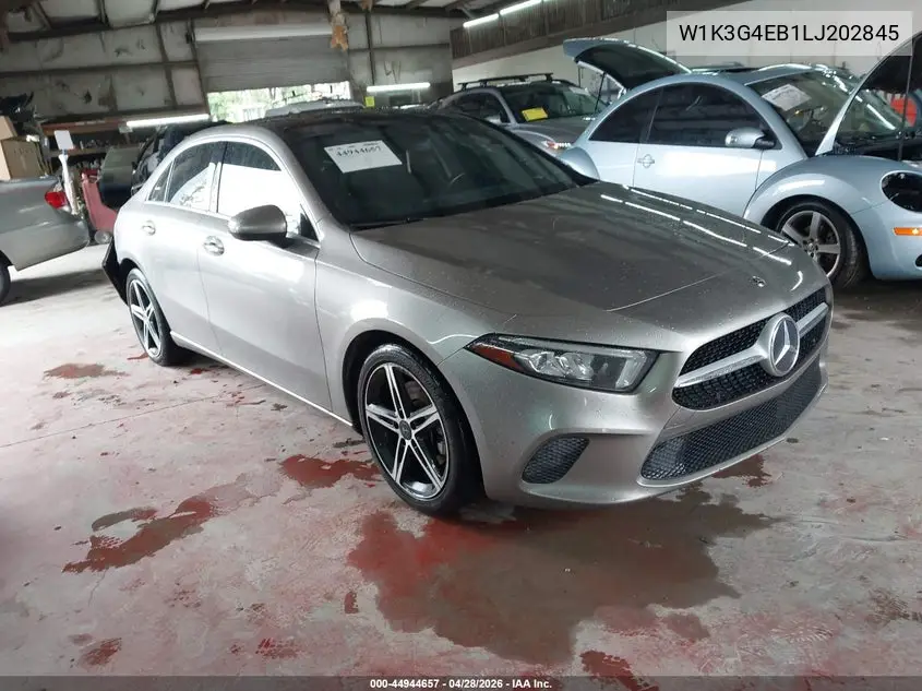 2020 Mercedes-Benz A 220 VIN: W1K3G4EB1LJ202845 Lot: 44944657