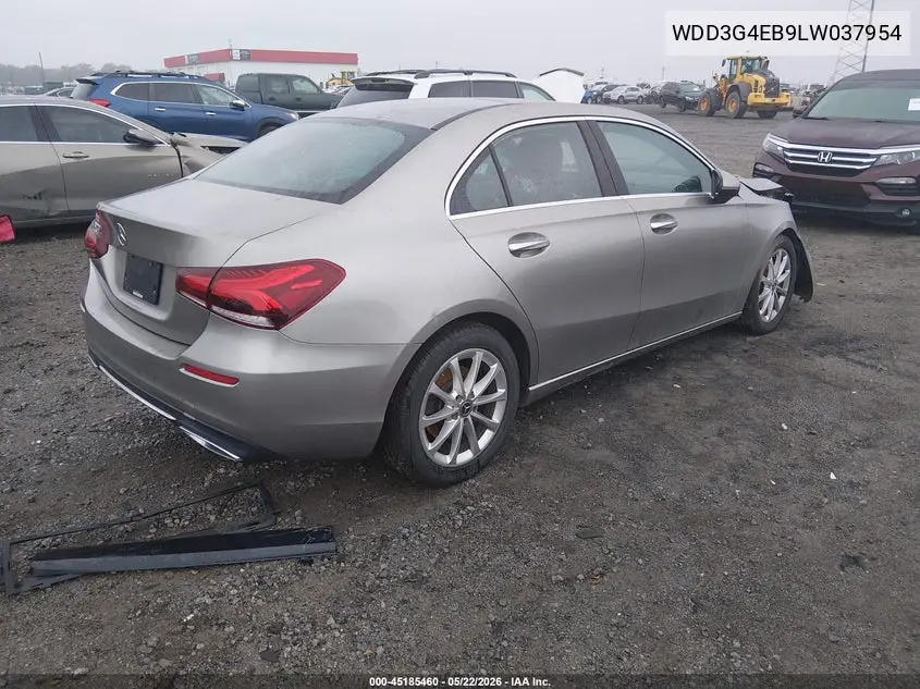 2020 Mercedes-Benz A 220 VIN: WDD3G4EB9LW037954 Lot: 45185460