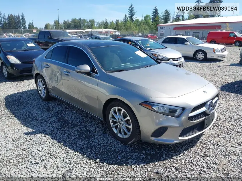 2020 Mercedes-Benz A 220 4Matic VIN: WDD3G4FB5LW039084 Lot: 45186710