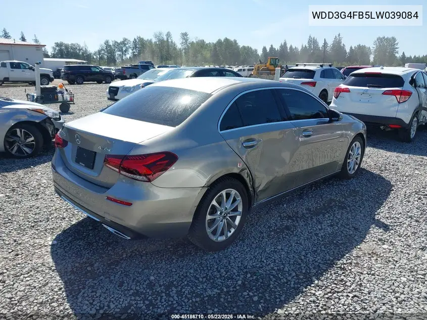 2020 Mercedes-Benz A 220 4Matic VIN: WDD3G4FB5LW039084 Lot: 45186710