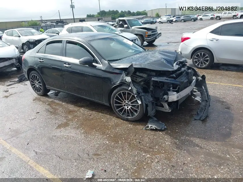 2020 Mercedes-Benz A 220 VIN: W1K3G4EB6LJ204882 Lot: 45222667