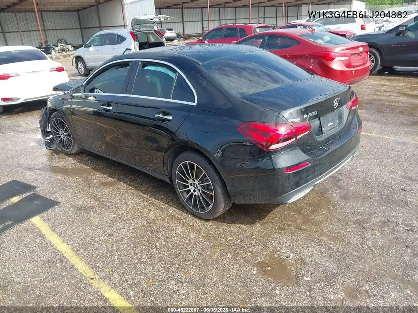 2020 Mercedes-Benz A 220 VIN: W1K3G4EB6LJ204882 Lot: 45222667