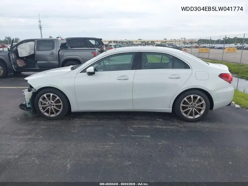 2020 Mercedes-Benz A 220 VIN: WDD3G4EB5LW041774 Lot: 45283435