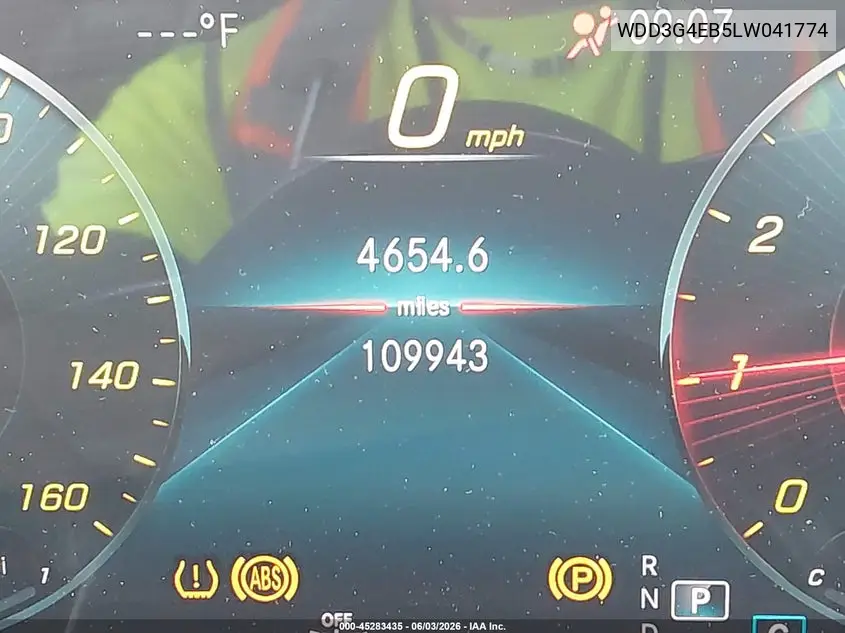 2020 Mercedes-Benz A 220 VIN: WDD3G4EB5LW041774 Lot: 45283435