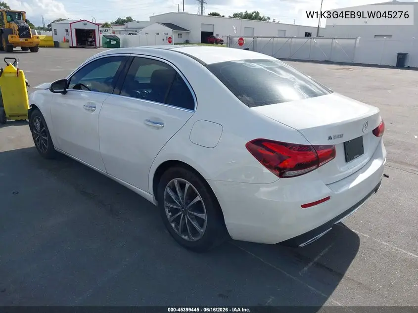 2020 Mercedes-Benz A 220 VIN: W1K3G4EB9LW045276 Lot: 45399445
