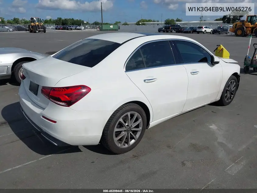 2020 Mercedes-Benz A 220 VIN: W1K3G4EB9LW045276 Lot: 45399445
