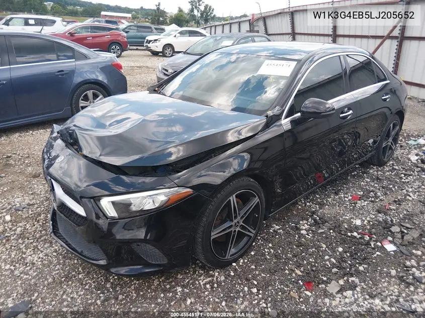 2020 Mercedes-Benz A 220 VIN: W1K3G4EB5LJ205652 Lot: 45545171
