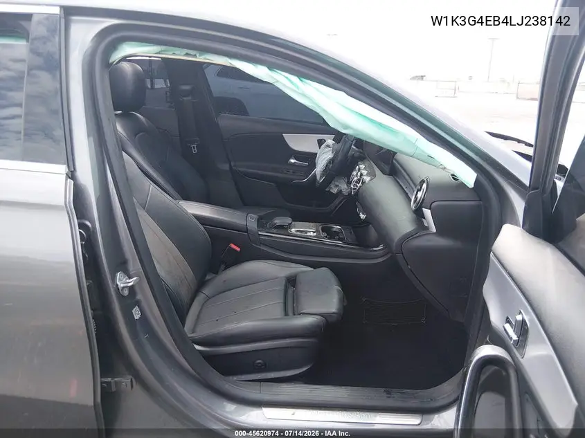 2020 Mercedes-Benz A 220 VIN: W1K3G4EB4LJ238142 Lot: 45620974