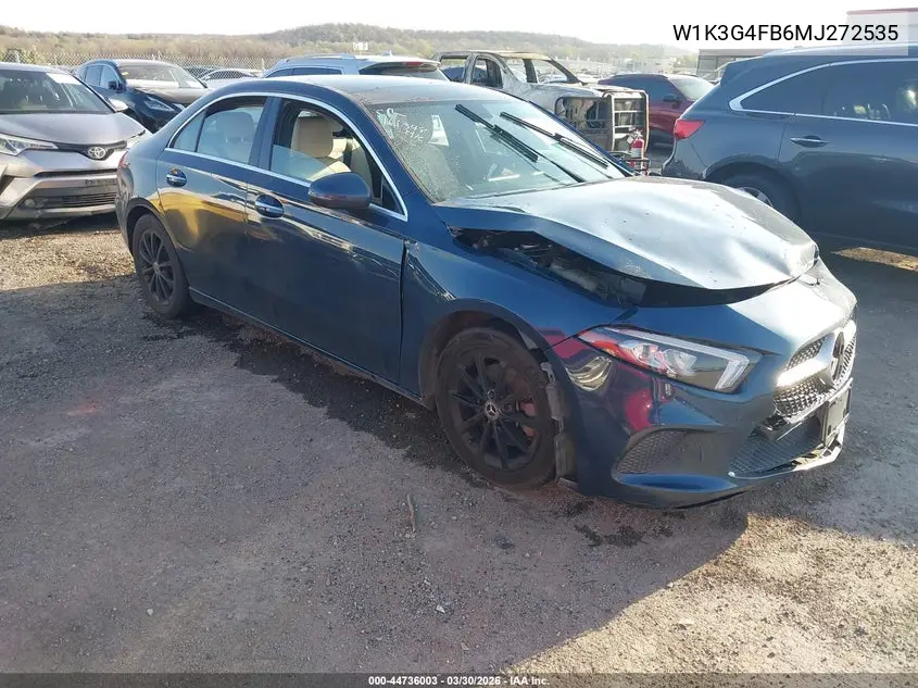 2021 Mercedes-Benz A 220 4Matic VIN: W1K3G4FB6MJ272535 Lot: 44736003
