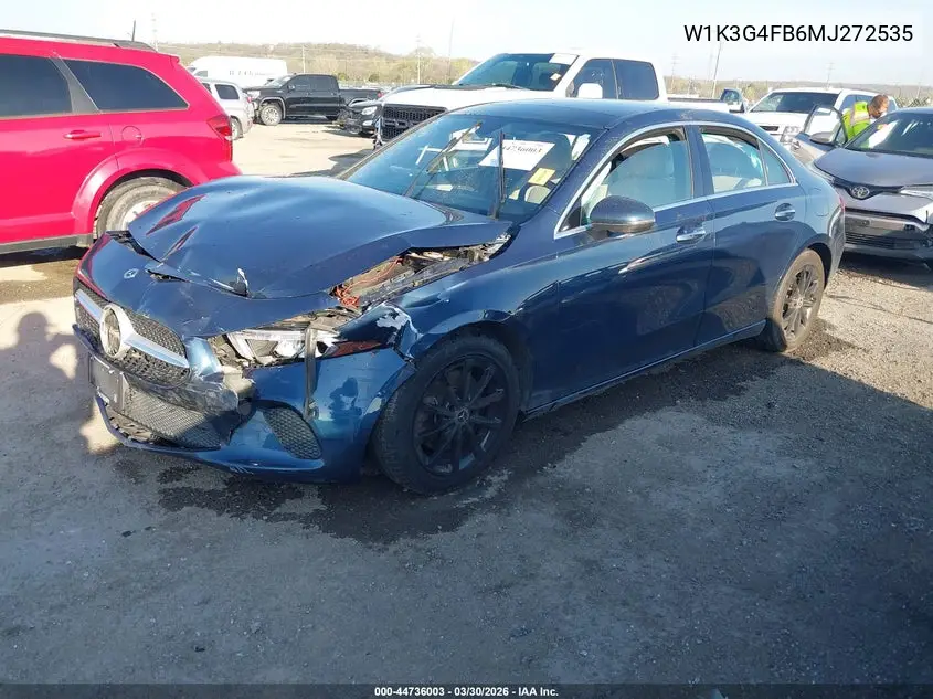 2021 Mercedes-Benz A 220 4Matic VIN: W1K3G4FB6MJ272535 Lot: 44736003