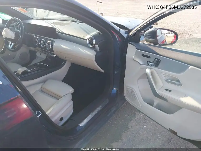 2021 Mercedes-Benz A 220 4Matic VIN: W1K3G4FB6MJ272535 Lot: 44736003