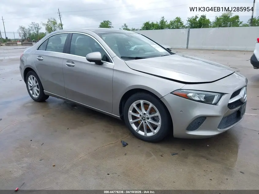 2021 Mercedes-Benz A 220 VIN: W1K3G4EB1MJ285954 Lot: 44776236