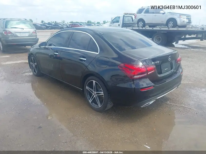 2021 Mercedes-Benz A 220 VIN: W1K3G4EB1MJ300601 Lot: 44825007