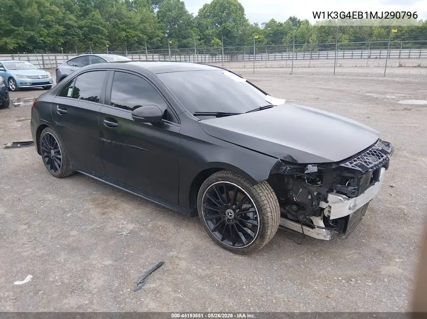2021 Mercedes-Benz A 220 VIN: W1K3G4EB1MJ290796 Lot: 45193551