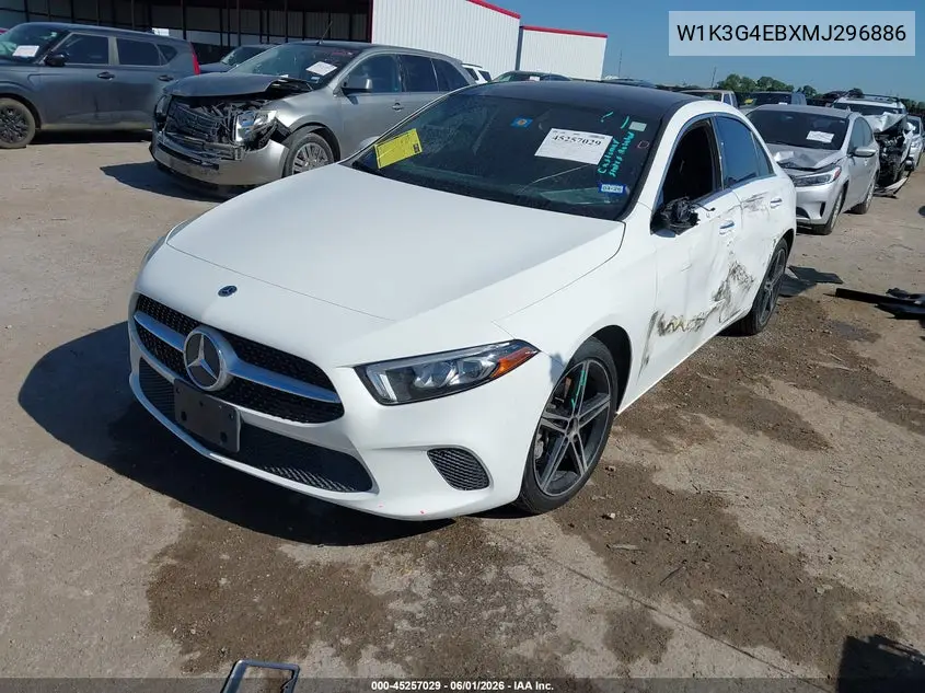 2021 Mercedes-Benz A 220 VIN: W1K3G4EBXMJ296886 Lot: 45257029