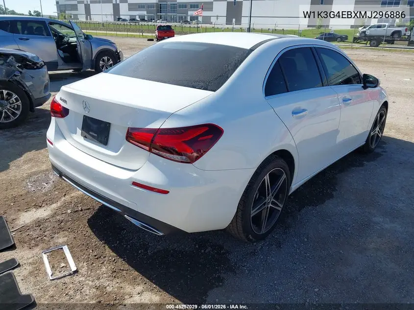2021 Mercedes-Benz A 220 VIN: W1K3G4EBXMJ296886 Lot: 45257029