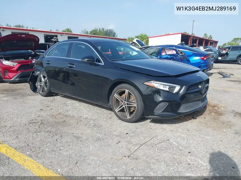 2021 Mercedes-Benz A 220 VIN: W1K3G4EB2MJ289169 Lot: 45570212