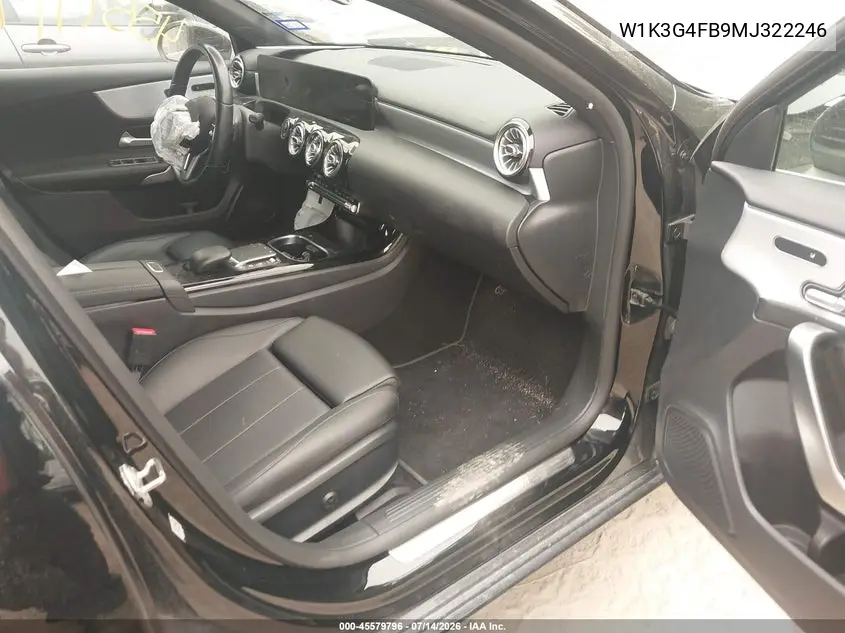2021 Mercedes-Benz A 220 4Matic VIN: W1K3G4FB9MJ322246 Lot: 45579796