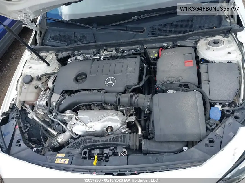 2022 Mercedes-Benz A 220 4Matic VIN: W1K3G4FB0NJ355797 Lot: 12637298