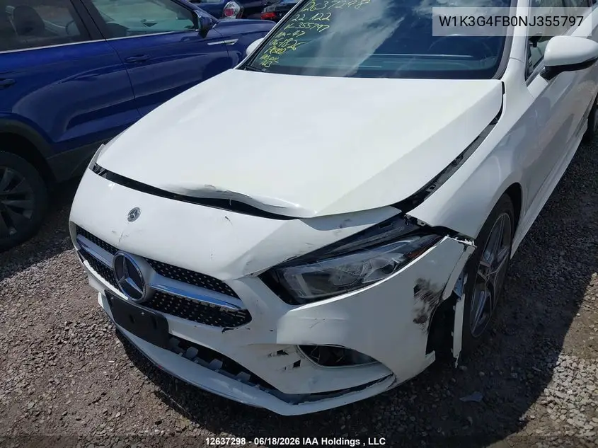 2022 Mercedes-Benz A 220 4Matic VIN: W1K3G4FB0NJ355797 Lot: 12637298