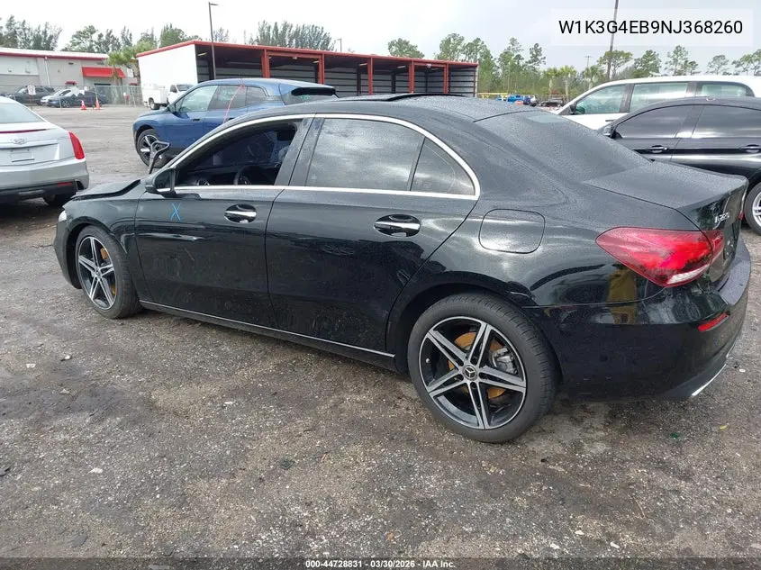 2022 Mercedes-Benz A 220 VIN: W1K3G4EB9NJ368260 Lot: 44728831