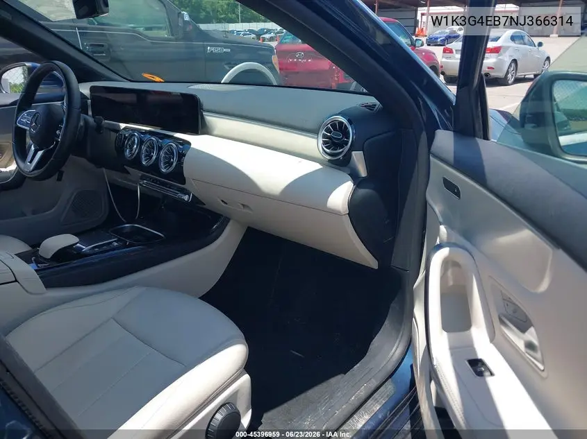 2022 Mercedes-Benz A 220 VIN: W1K3G4EB7NJ366314 Lot: 45396959