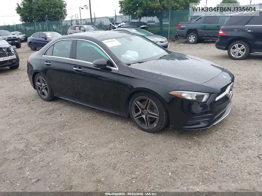 2022 Mercedes-Benz A 220 4Matic VIN: W1K3G4FB6NJ335604 Lot: 45444825