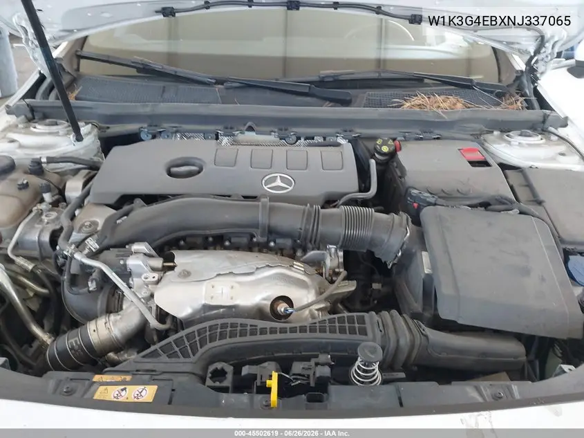 2022 Mercedes-Benz A 220 VIN: W1K3G4EBXNJ337065 Lot: 45502619