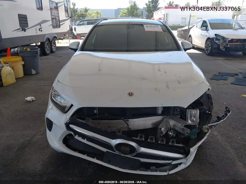 2022 Mercedes-Benz A 220 VIN: W1K3G4EBXNJ337065 Lot: 45502619