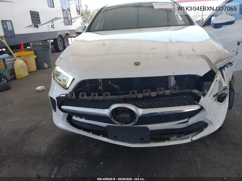 2022 Mercedes-Benz A 220 VIN: W1K3G4EBXNJ337065 Lot: 45502619