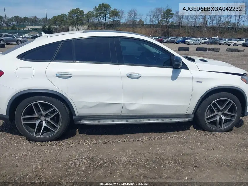 2016 Mercedes-Benz Gle 450 Amg Coupe 4Matic VIN: 4JGED6EBXGA042232 Lot: 44843217