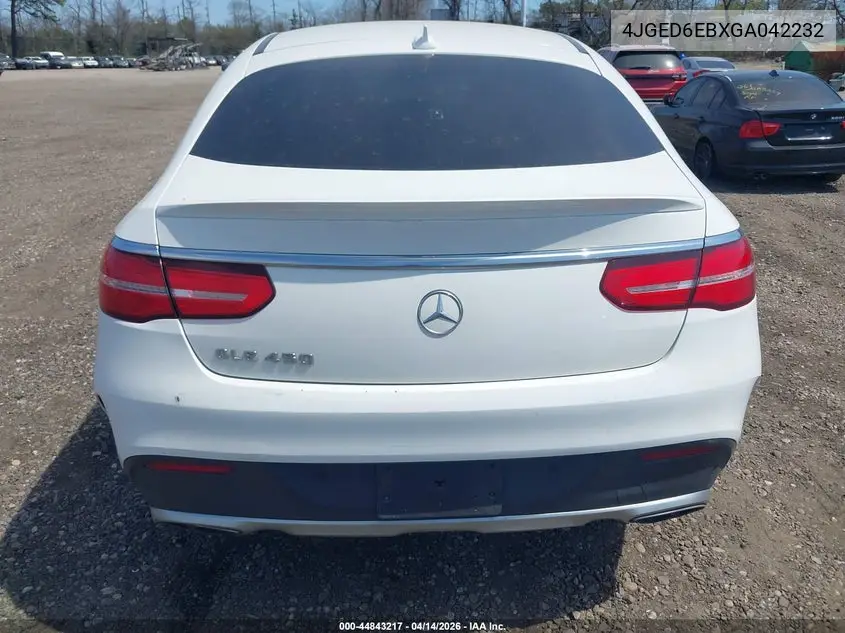 2016 Mercedes-Benz Gle 450 Amg Coupe 4Matic VIN: 4JGED6EBXGA042232 Lot: 44843217