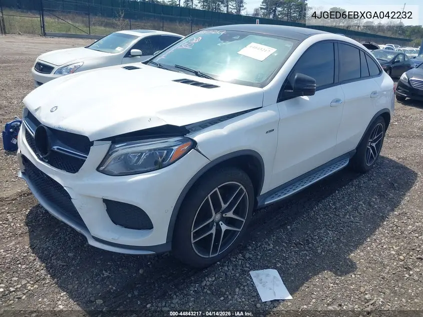 2016 Mercedes-Benz Gle 450 Amg Coupe 4Matic VIN: 4JGED6EBXGA042232 Lot: 44843217