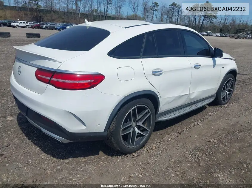2016 Mercedes-Benz Gle 450 Amg Coupe 4Matic VIN: 4JGED6EBXGA042232 Lot: 44843217