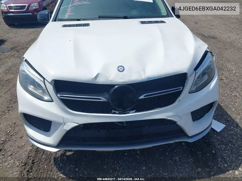 2016 Mercedes-Benz Gle 450 Amg Coupe 4Matic VIN: 4JGED6EBXGA042232 Lot: 44843217