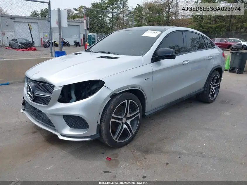 2016 Mercedes-Benz Gle 450 Amg Coupe 4Matic VIN: 4JGED6EB3GA023974 Lot: 44964824