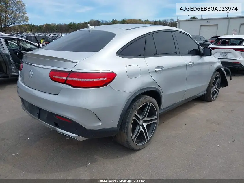 2016 Mercedes-Benz Gle 450 Amg Coupe 4Matic VIN: 4JGED6EB3GA023974 Lot: 44964824