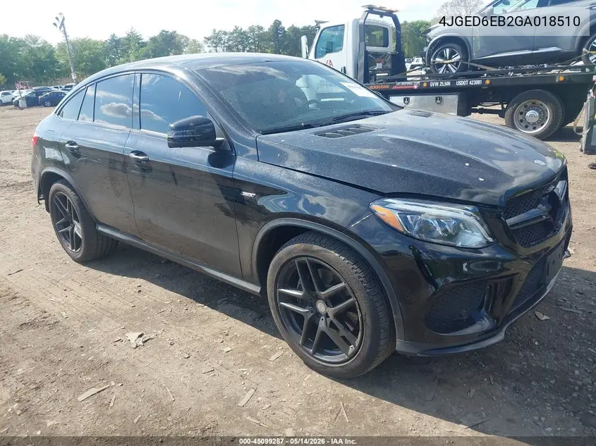 2016 Mercedes-Benz Gle 450 Amg Coupe 4Matic VIN: 4JGED6EB2GA018510 Lot: 45099287
