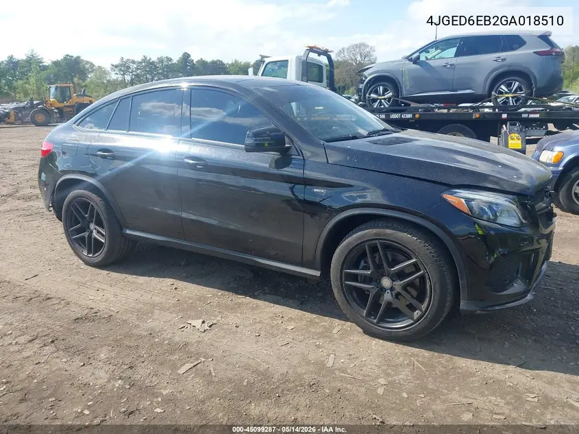 2016 Mercedes-Benz Gle 450 Amg Coupe 4Matic VIN: 4JGED6EB2GA018510 Lot: 45099287