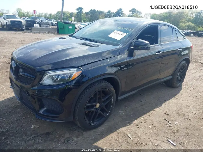 2016 Mercedes-Benz Gle 450 Amg Coupe 4Matic VIN: 4JGED6EB2GA018510 Lot: 45099287