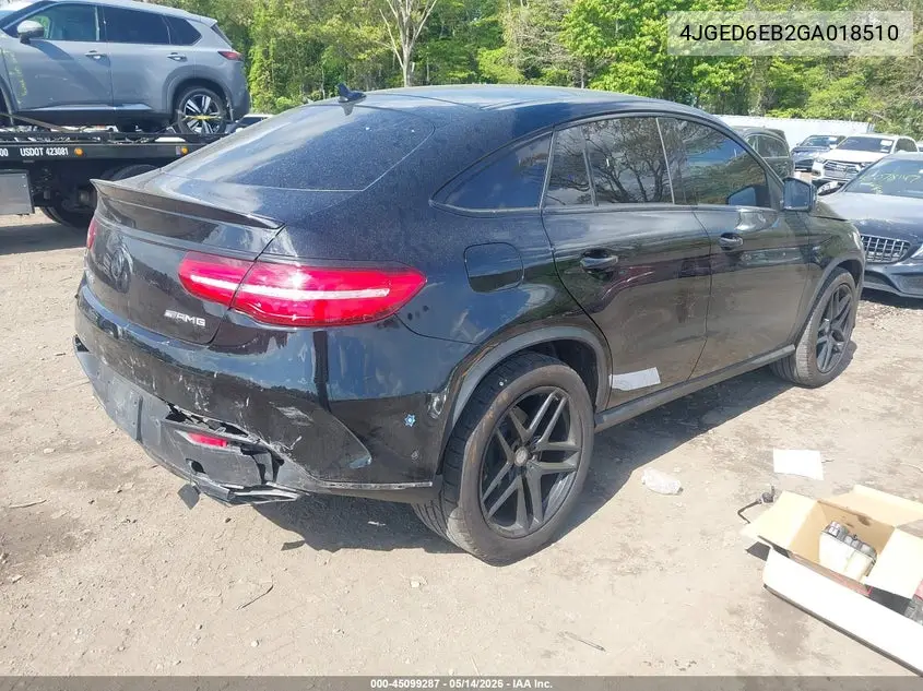 2016 Mercedes-Benz Gle 450 Amg Coupe 4Matic VIN: 4JGED6EB2GA018510 Lot: 45099287