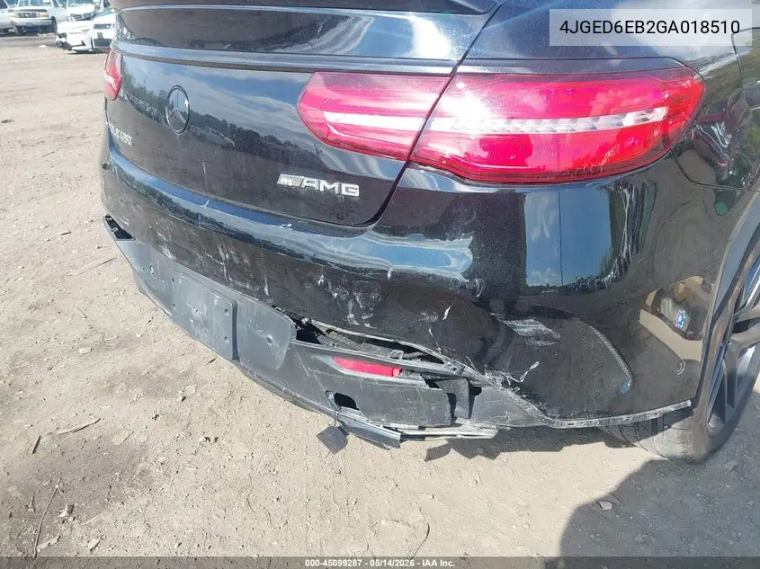 2016 Mercedes-Benz Gle 450 Amg Coupe 4Matic VIN: 4JGED6EB2GA018510 Lot: 45099287