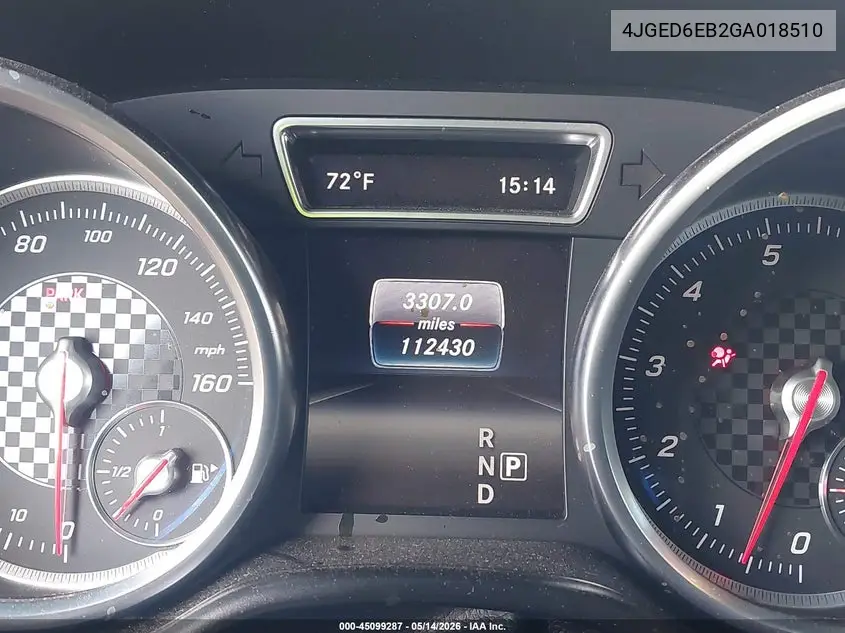 2016 Mercedes-Benz Gle 450 Amg Coupe 4Matic VIN: 4JGED6EB2GA018510 Lot: 45099287