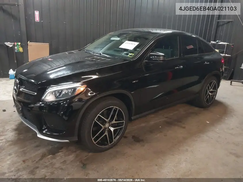 2016 Mercedes-Benz Gle 450 Amg Coupe 4Matic VIN: 4JGED6EB4GA021103 Lot: 45102876