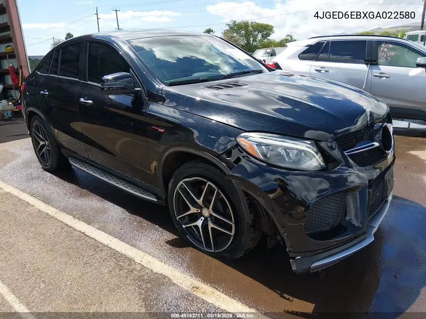 2016 Mercedes-Benz Gle 450 Amg Coupe 4Matic VIN: 4JGED6EBXGA022580 Lot: 45163711