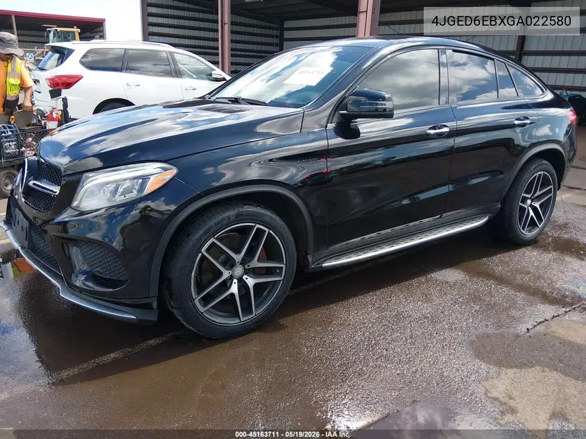 2016 Mercedes-Benz Gle 450 Amg Coupe 4Matic VIN: 4JGED6EBXGA022580 Lot: 45163711