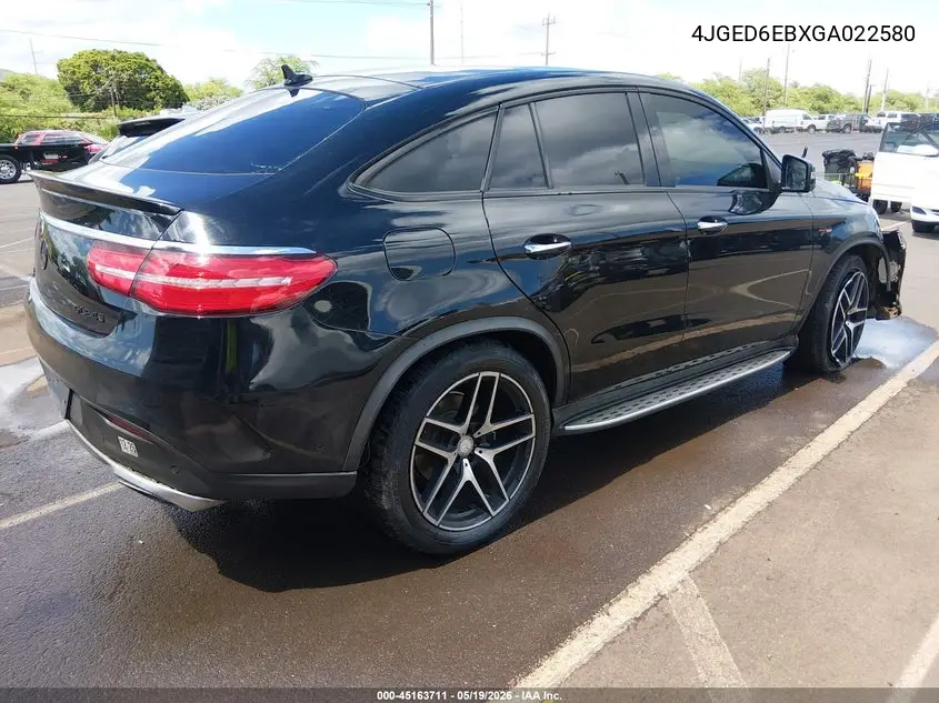 2016 Mercedes-Benz Gle 450 Amg Coupe 4Matic VIN: 4JGED6EBXGA022580 Lot: 45163711