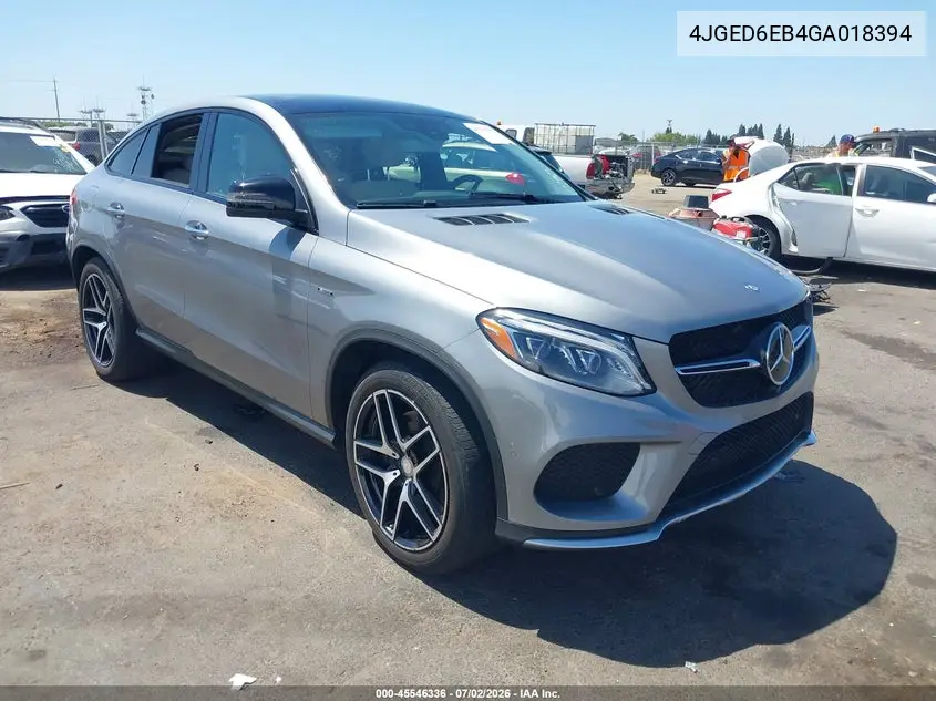 2016 Mercedes-Benz Gle 450 Amg Coupe 4Matic VIN: 4JGED6EB4GA018394 Lot: 45546336