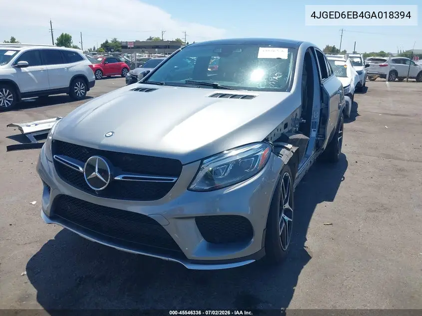 2016 Mercedes-Benz Gle 450 Amg Coupe 4Matic VIN: 4JGED6EB4GA018394 Lot: 45546336